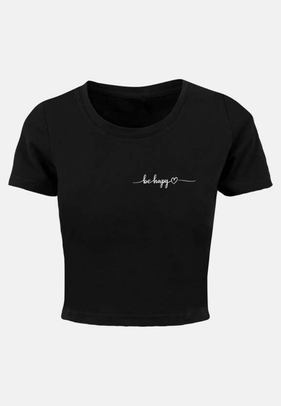 Ladies Be Happy Cropped Tee-0