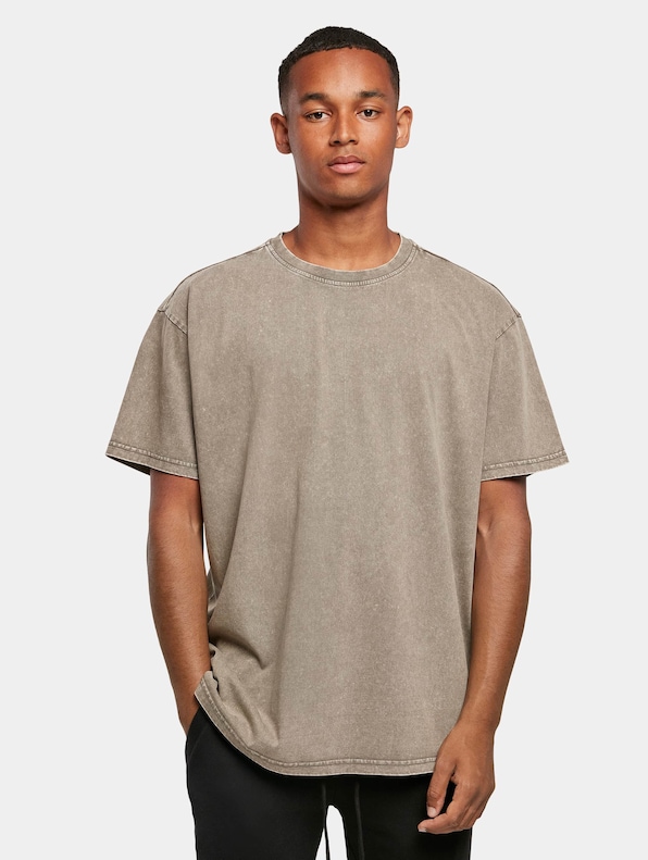 Build Your Brand Acid Washed Heavy Oversized T-Shirt-0