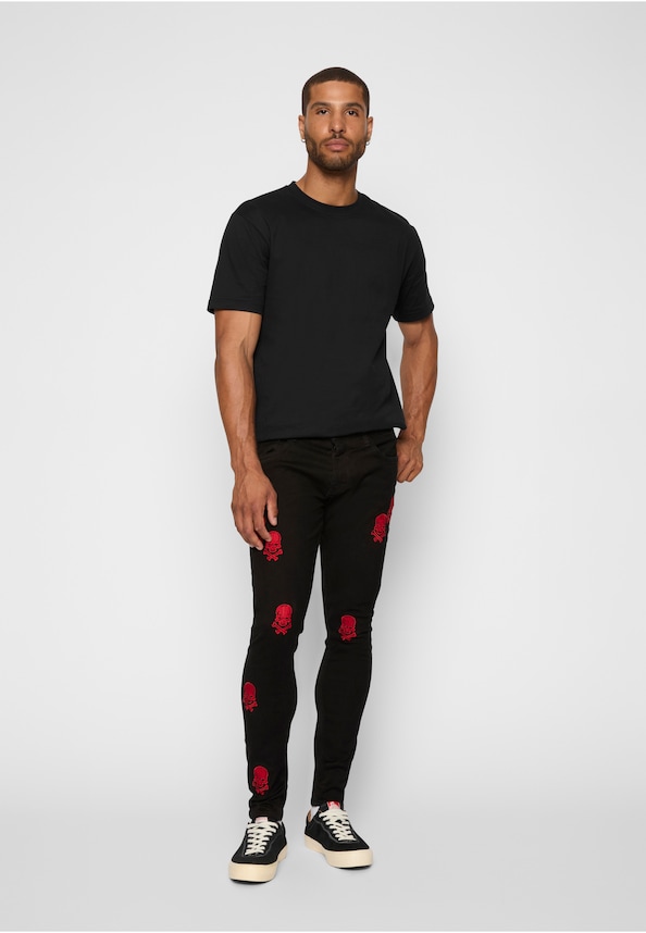2Y Skinny Fit Skull Jeans-2