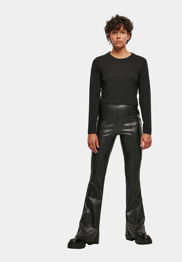 Ladies Synthetic Leather Flared-4