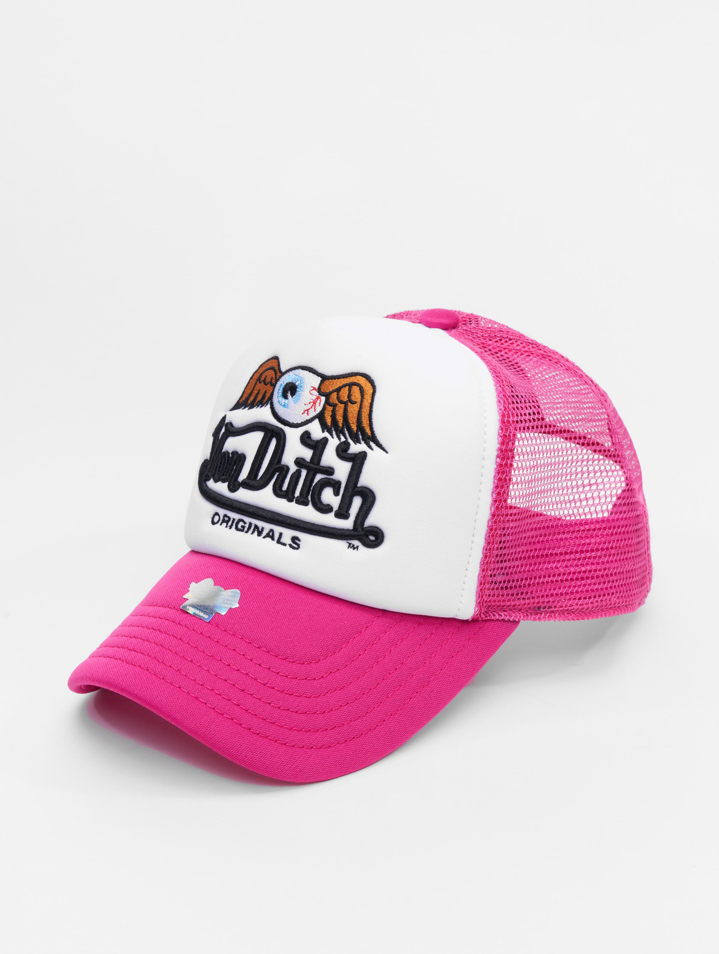 Von Dutch Pet - Roze Wit - Fall '23 Collectie - One Size - Baseball Cap Dames - Trucker Cap - Pet Dames Volwassenen - Pet Dames - Petten