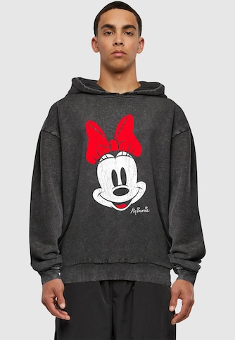 Mickey Mouse - Minnie Beaten Face Acid Washed Oversize Hoody