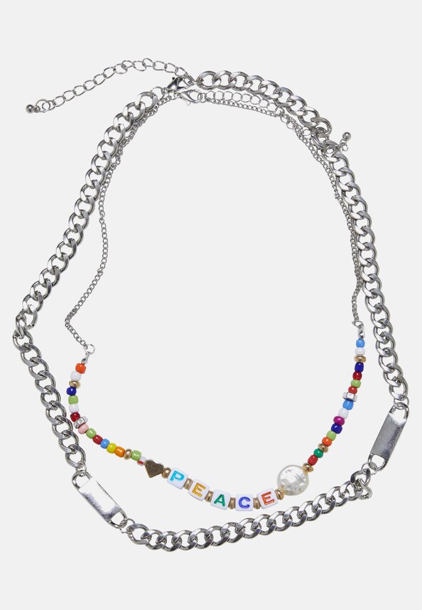 Peace Bead Layering Necklace 2-Pack-0