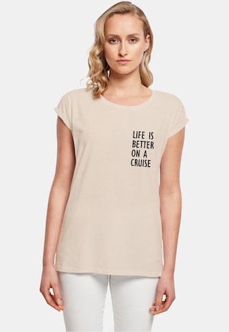 Ladies Life Is Better Extended Shoulder