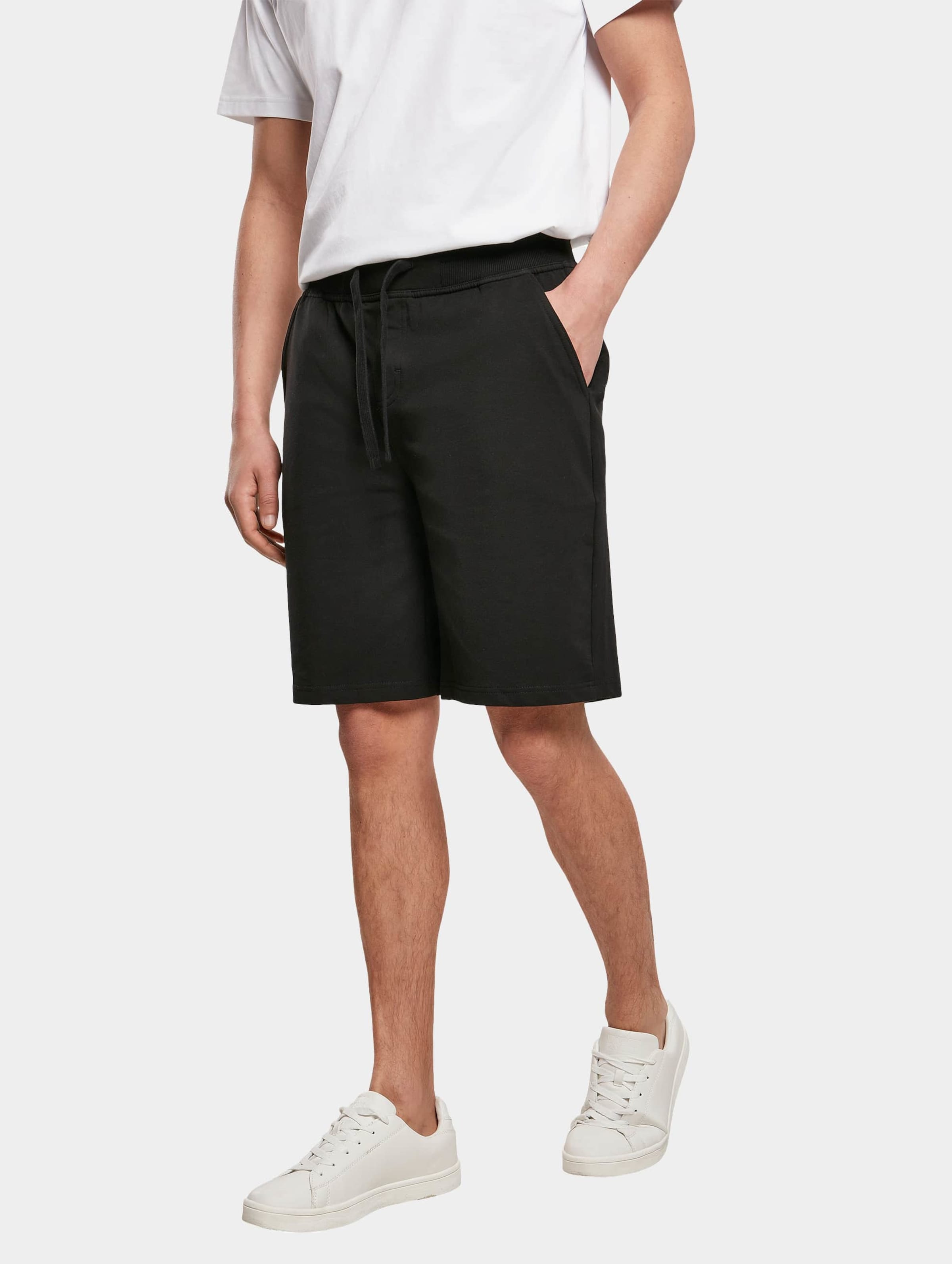 Build Your Brand Terry Shorts Mannen op kleur zwart, Maat L