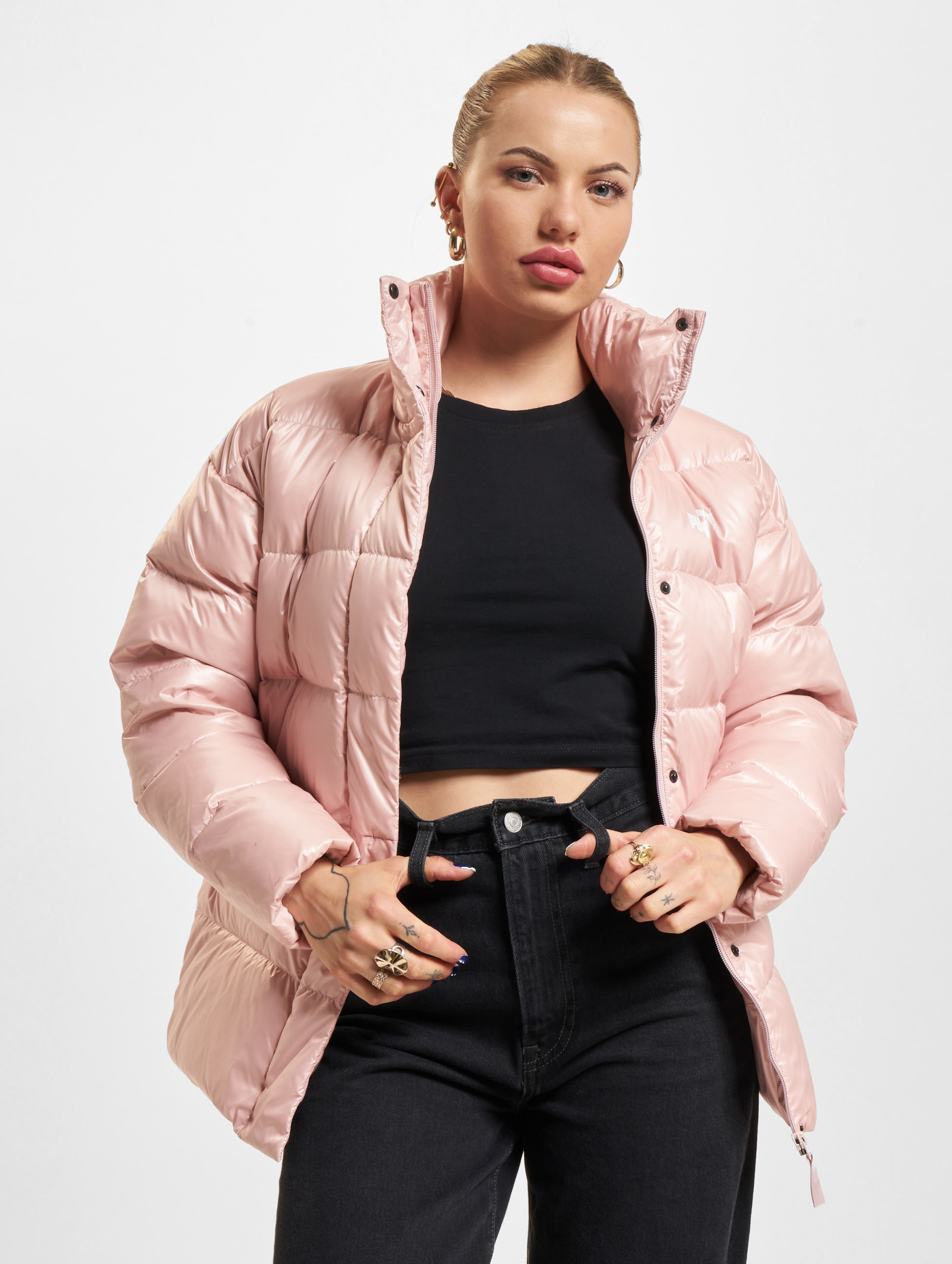 Puma Style Shiny Puffer Frauen,Unisex op kleur roze, Maat XS