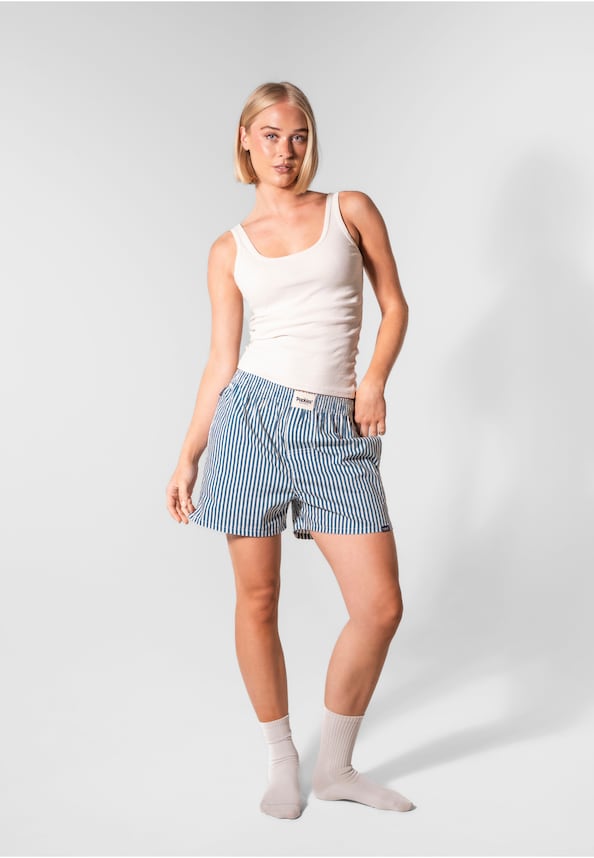 Blue Striped - Boyfriend Boxers-2