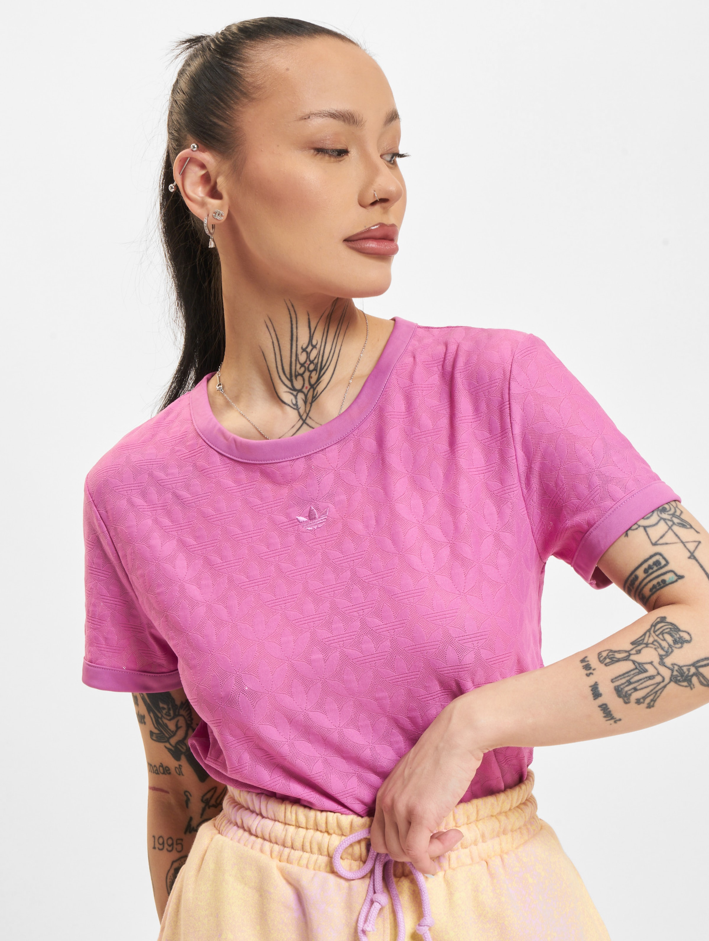 adidas Originals Lace Crop T-Shirts Männer,Unisex op kleur roze, Maat S
