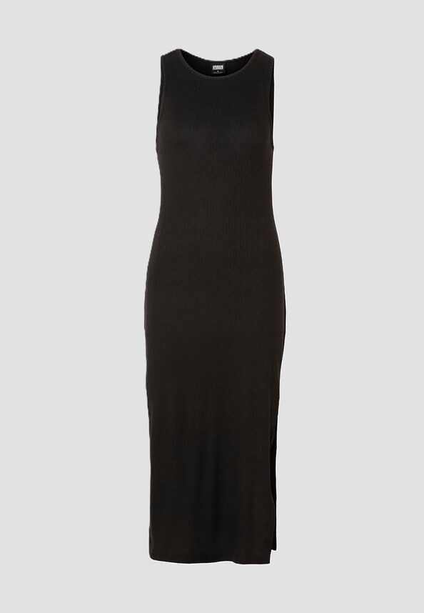 Ladies Long Racerback Rib Dress-2