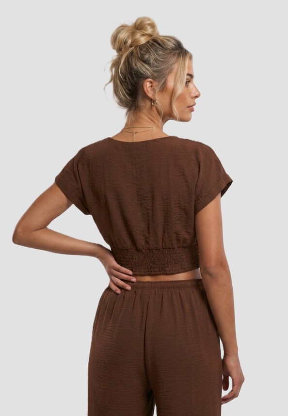 Ladies Knotted V-Neck -1