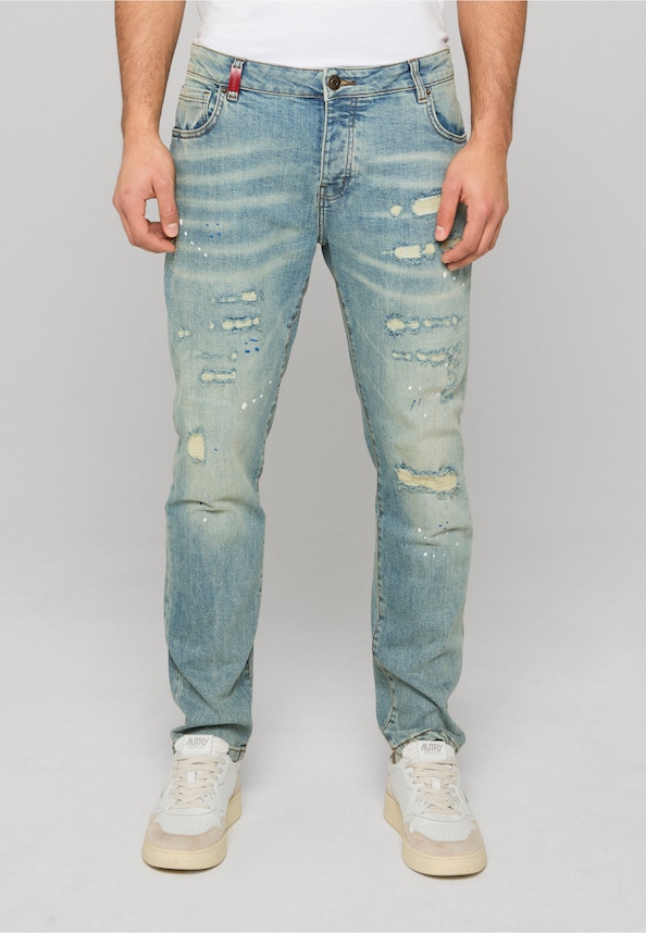 LEONARDO RIPPED SLIM FIT JEANS-0