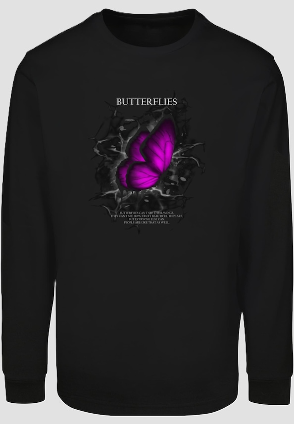 Butterflies Longsleeve With Cuffrib-2