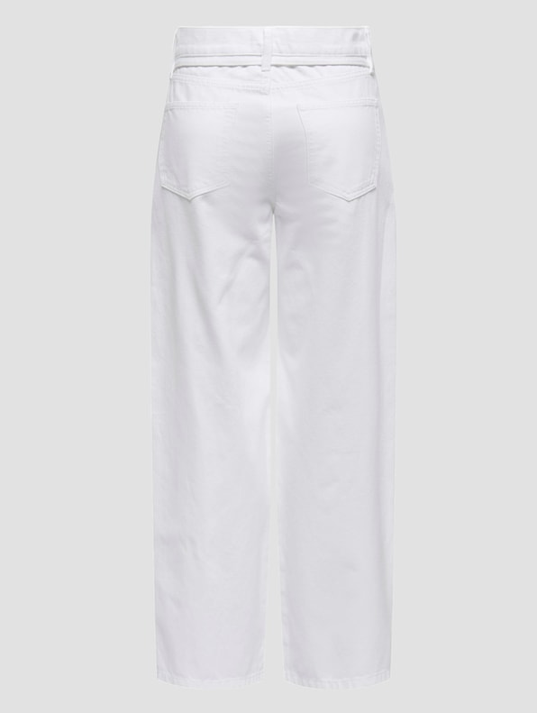 Only ONLGIANNA MW STRAIGHT JEANS WHITE DOT-1