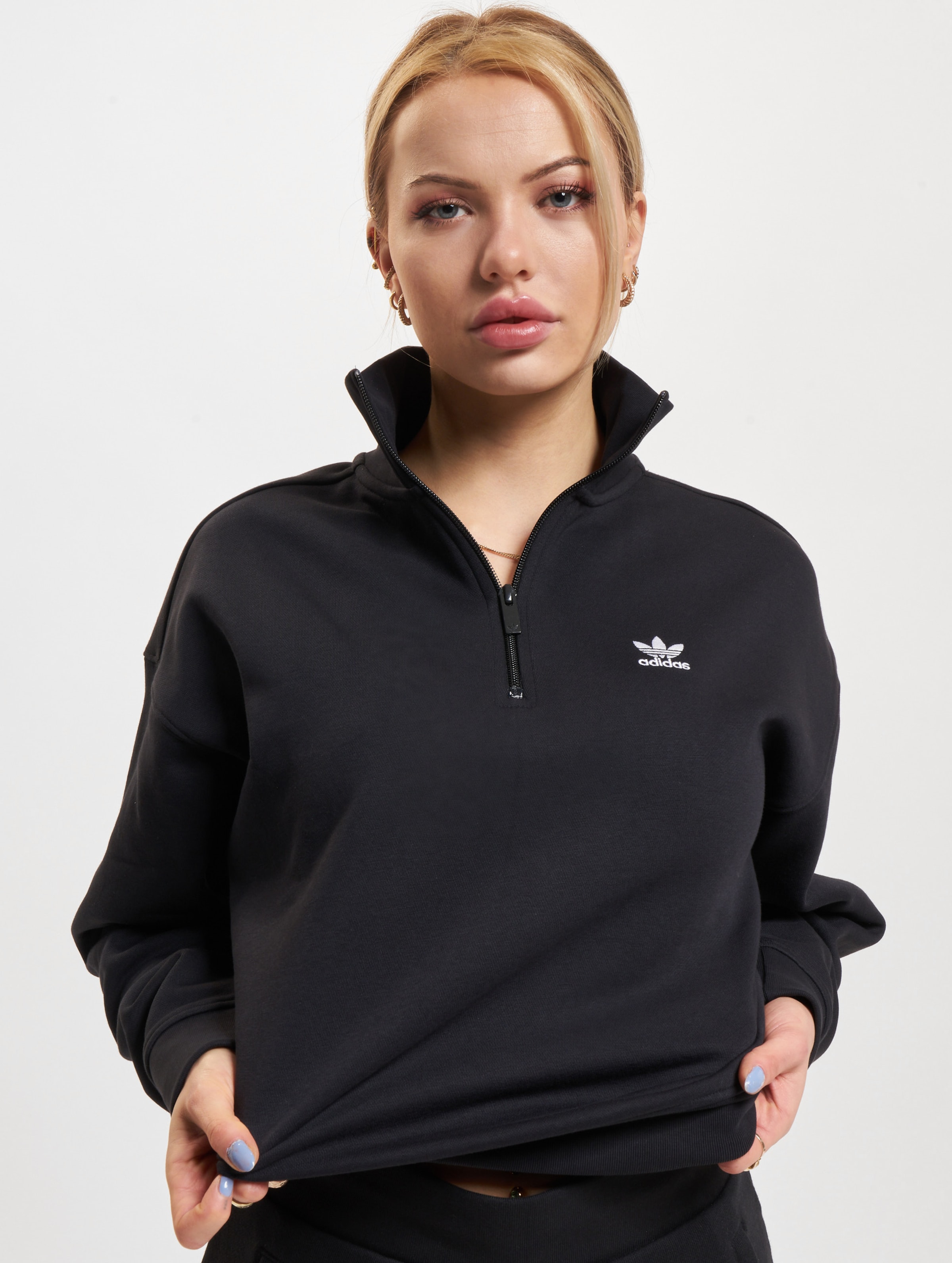 adidas Originals Essentials Halfzip Pullover Vrouwen op kleur zwart, Maat M