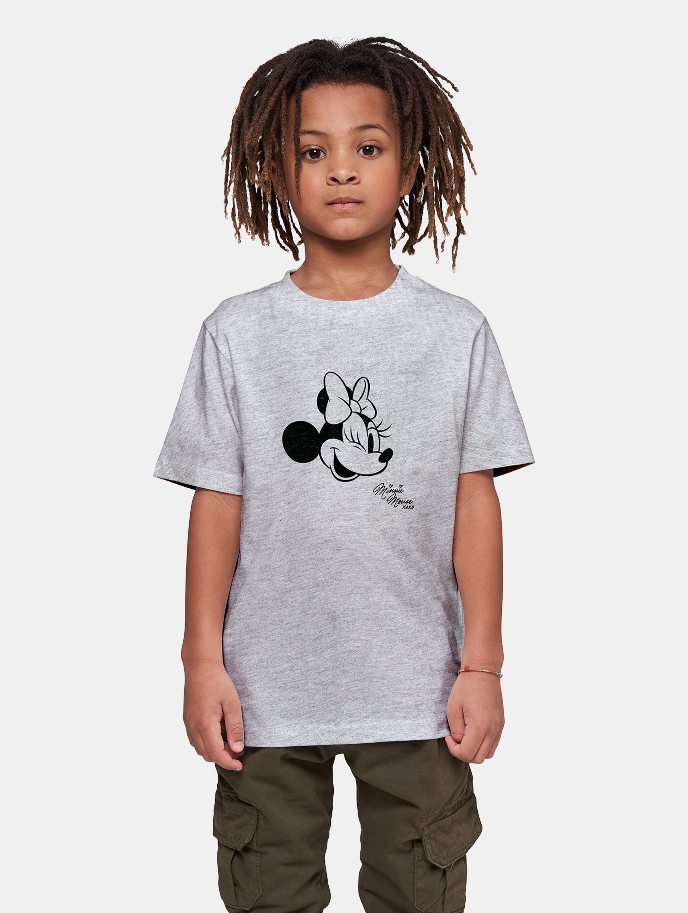 Mister Tee Minnie Mouse - Minnie Mouse XOXO Kinder Tshirt - Kids 158/164 - Grijs