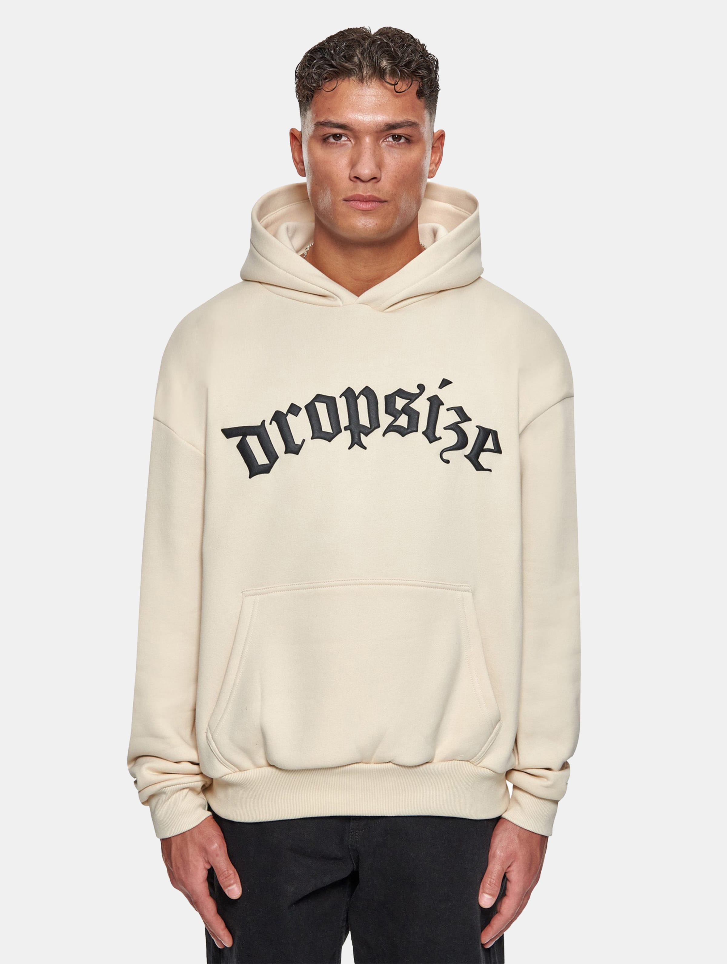 Dropsize Super Heavy Future Is Ours Hoodies op kleur beige, Maat M