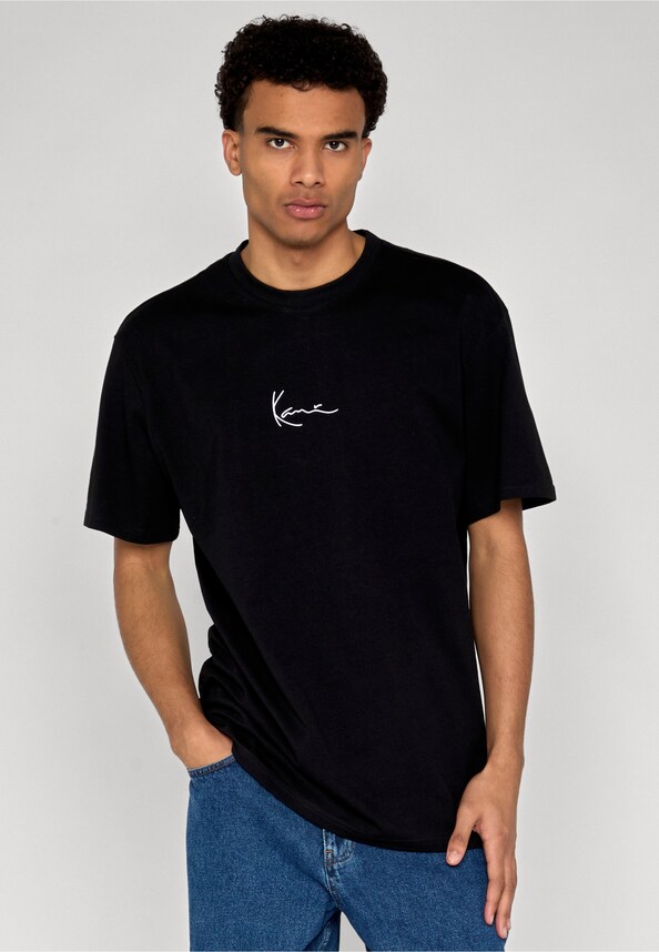 Small Signature White Logo Tee black-0