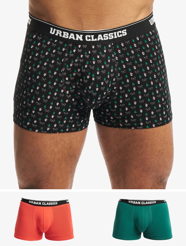 Urban Classics Organic X-Mas 3-Pack Boxershort-0