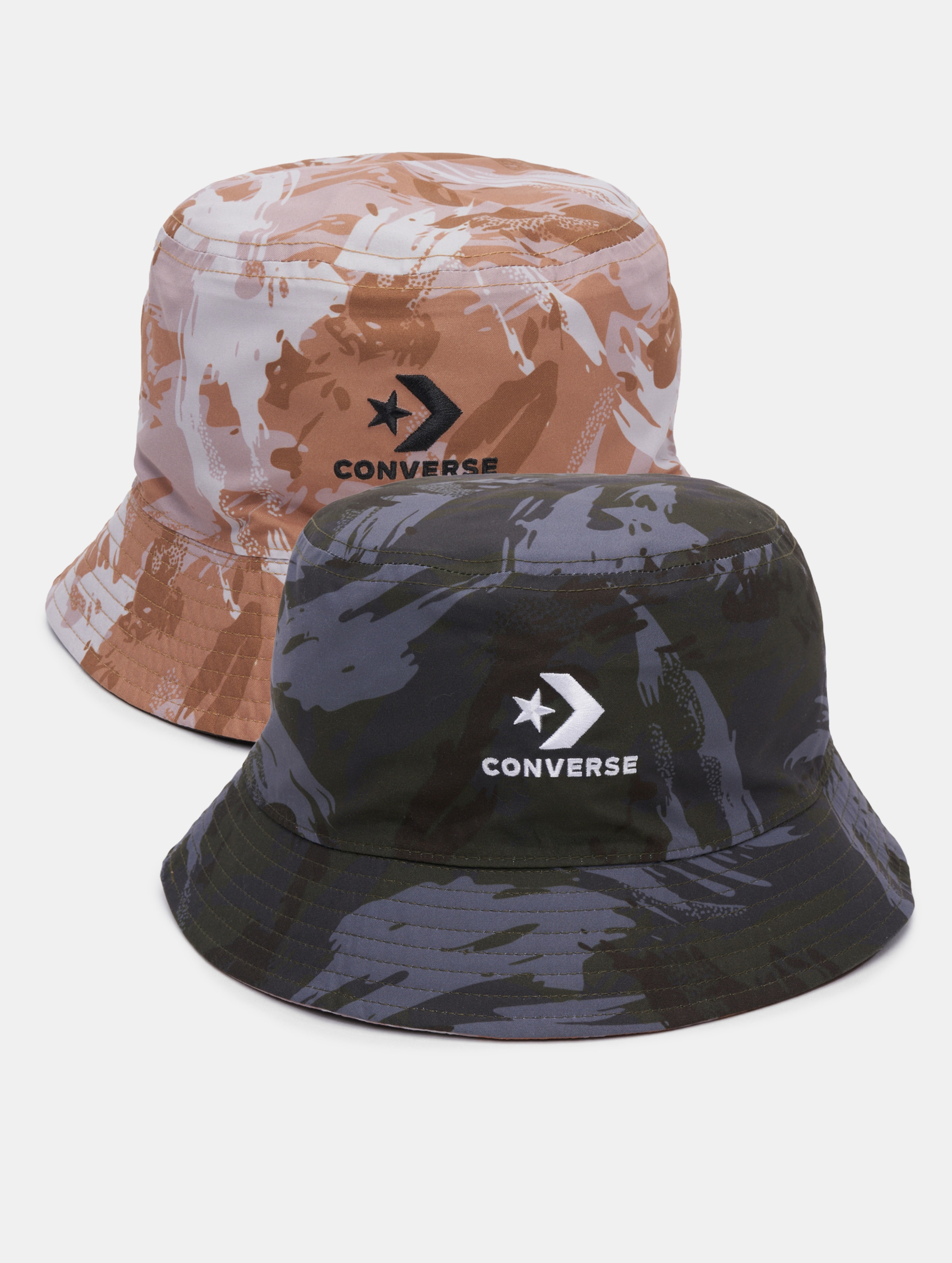 Converse Paint Camo Reversible Bucket Hat Frauen,Männer,Unisex op kleur camouflage, Maat SM