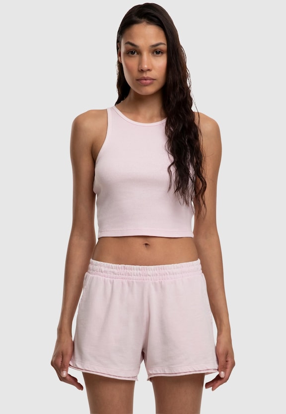 Ladies Washed Rib Jersey Cropped Top-2