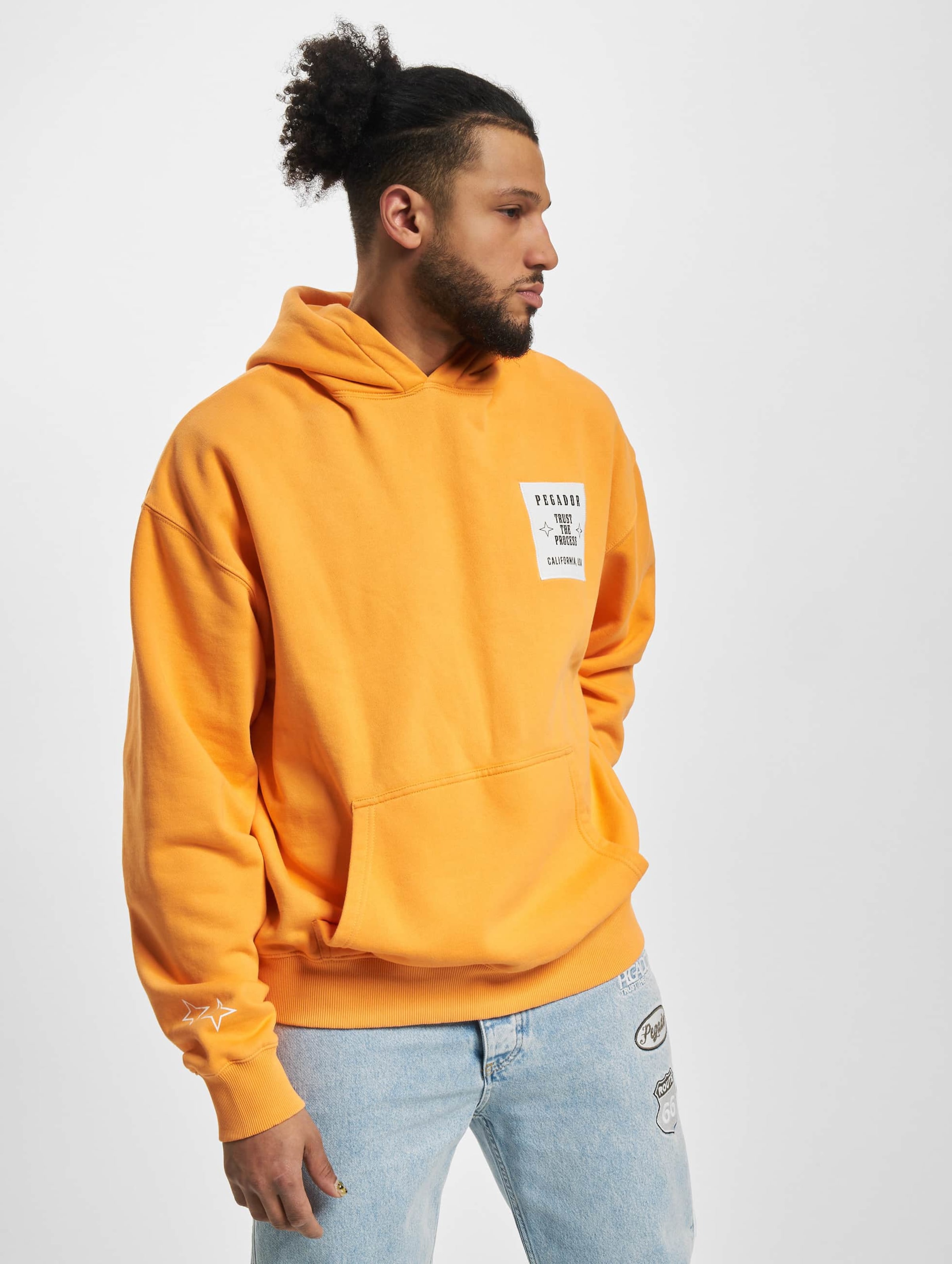 PEGADOR Salal Oversized Hoodie op kleur oranje, Maat L