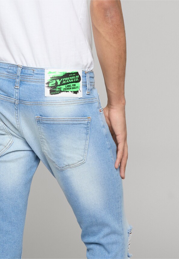 2Y Destroyed Cropped Skinny Denim-4