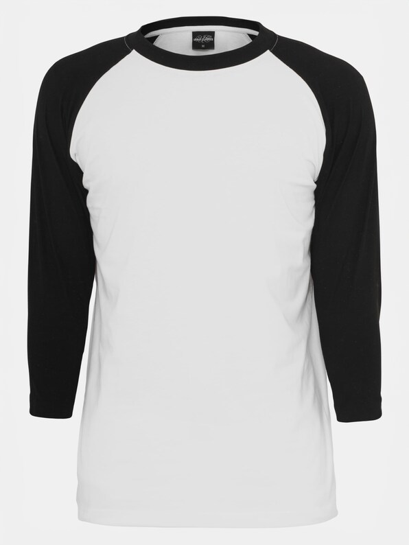 Contrast 3/4 Sleeve Raglan Tee-5