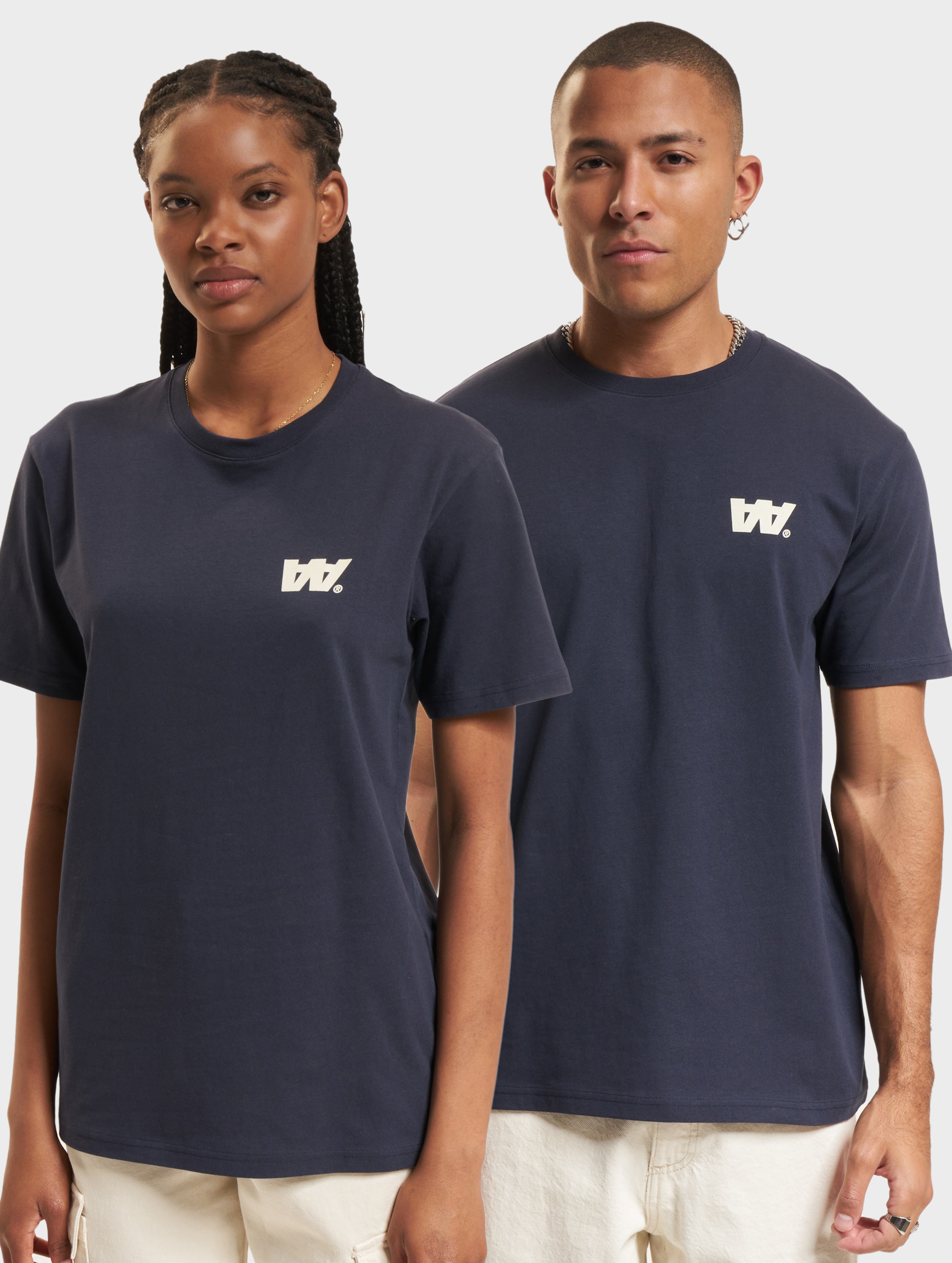 Wood Ace Letter T-Shirt Frauen,Männer,Unisex op kleur blauw, Maat M