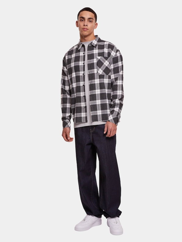 Boxy Dark Checked Shirt-3