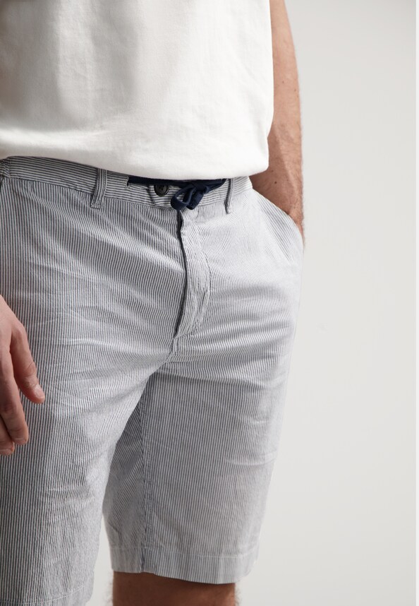 Lancaster Shorts Seersucker Stripe-4