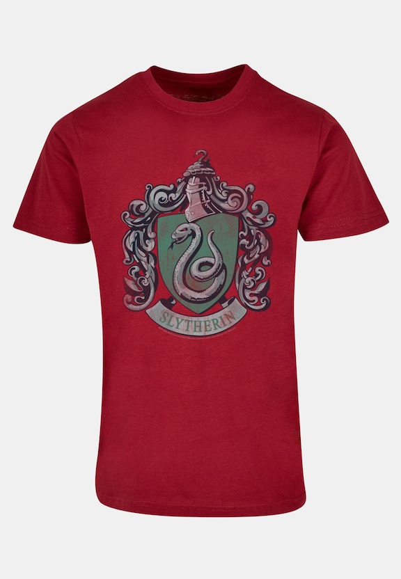 Harry Potter - Distressed Slytherin Crest T-Shirt-0