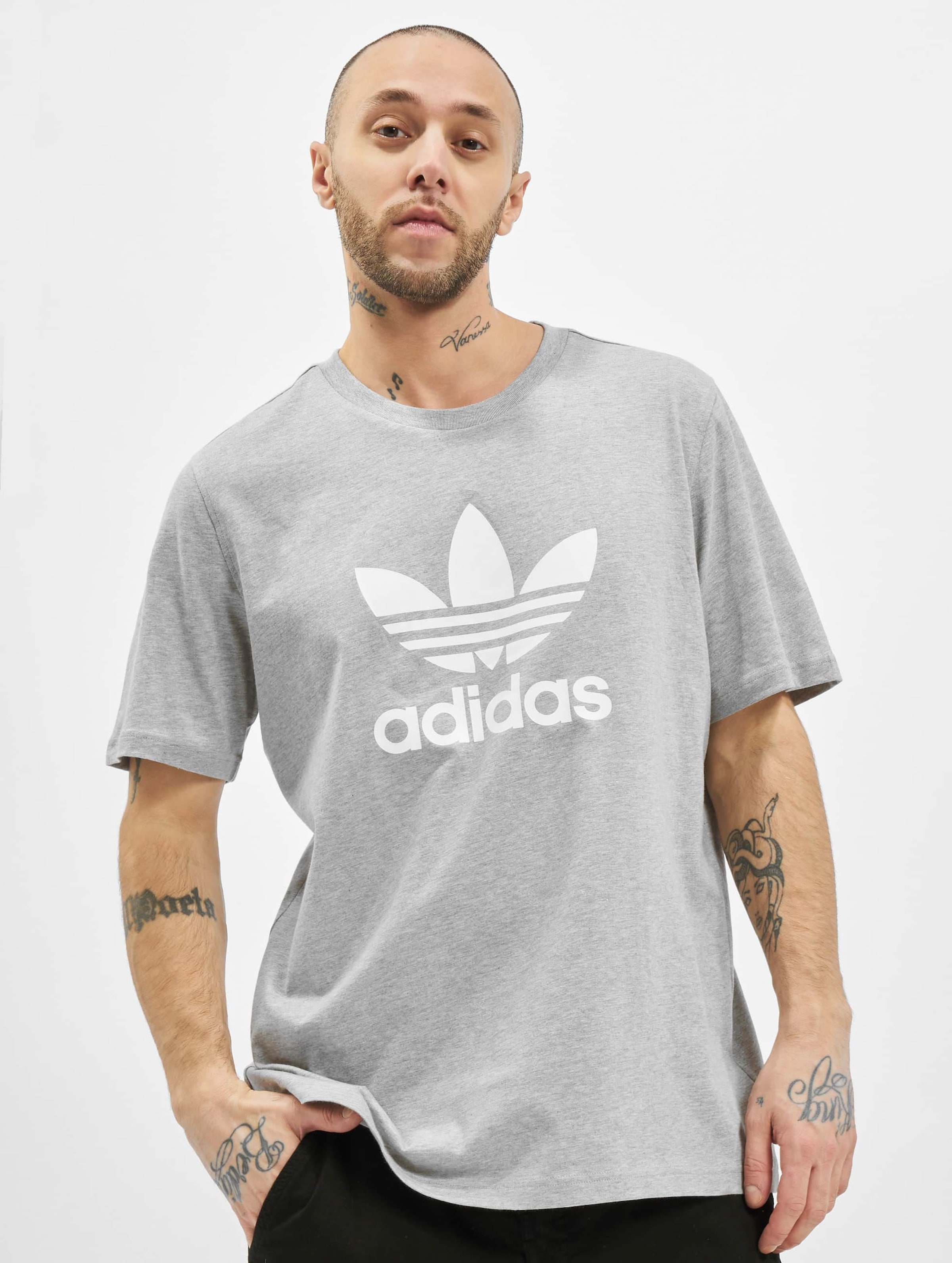 adidas Originals Trefoil T-Shirt Mannen op kleur grijs, Maat XS
