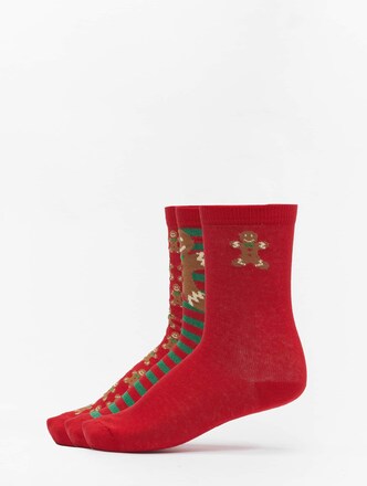 Christmas Gingerbread Lurex Socks 3-Pack