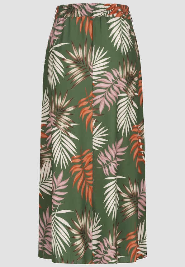 Cloud5ive Damen Longform Rock mit Allover Blätter Print-4