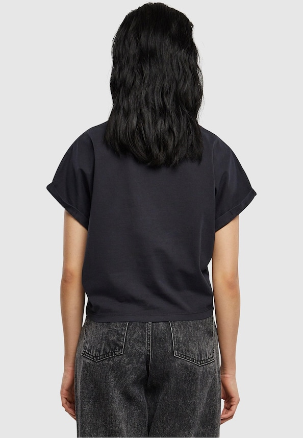 Ladies Short Pigment Dye Cut On Sleeve -1