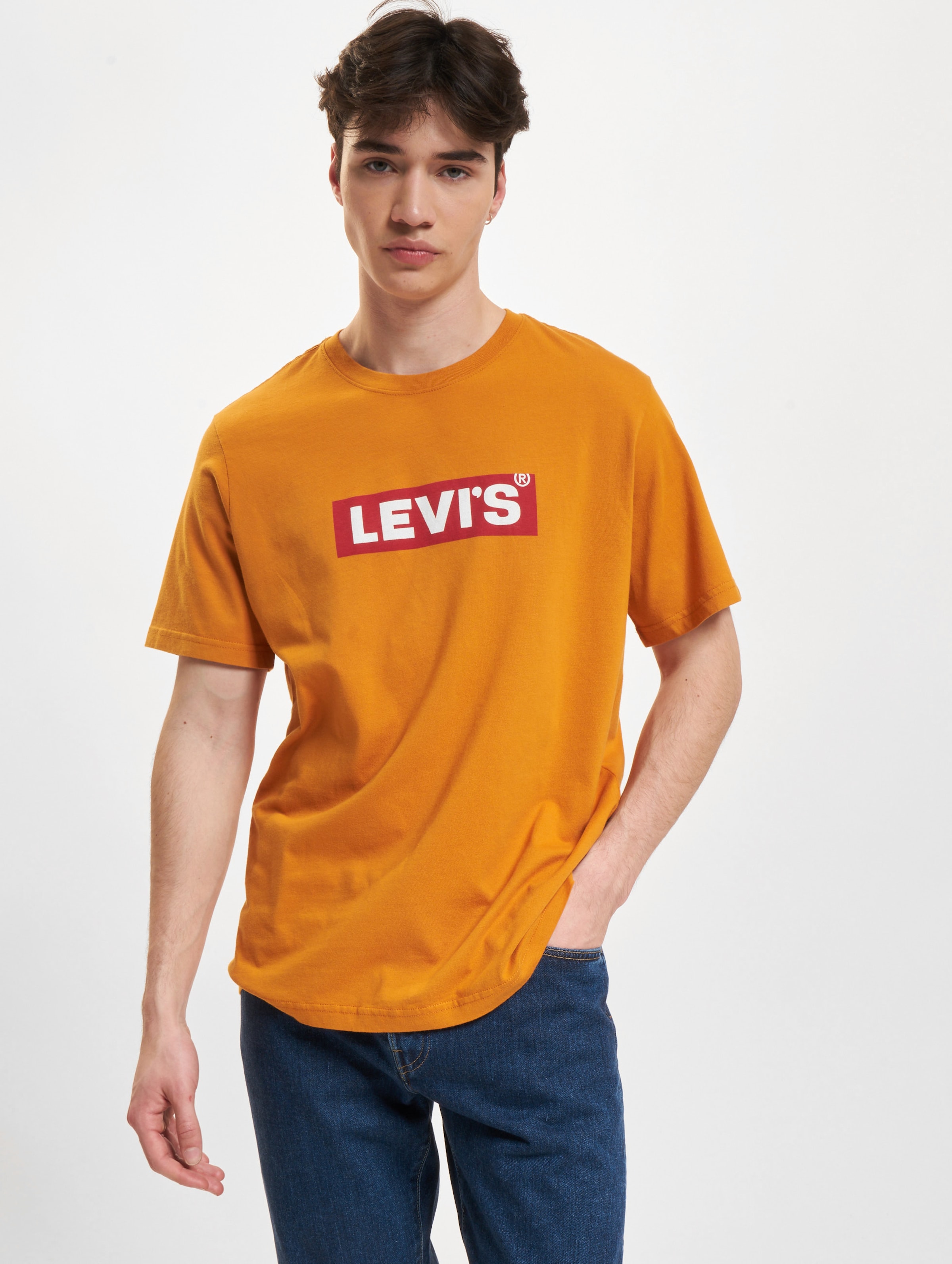 Levi's Levis Relaxed Fit T-Shirt Mannen op kleur oranje, Maat M