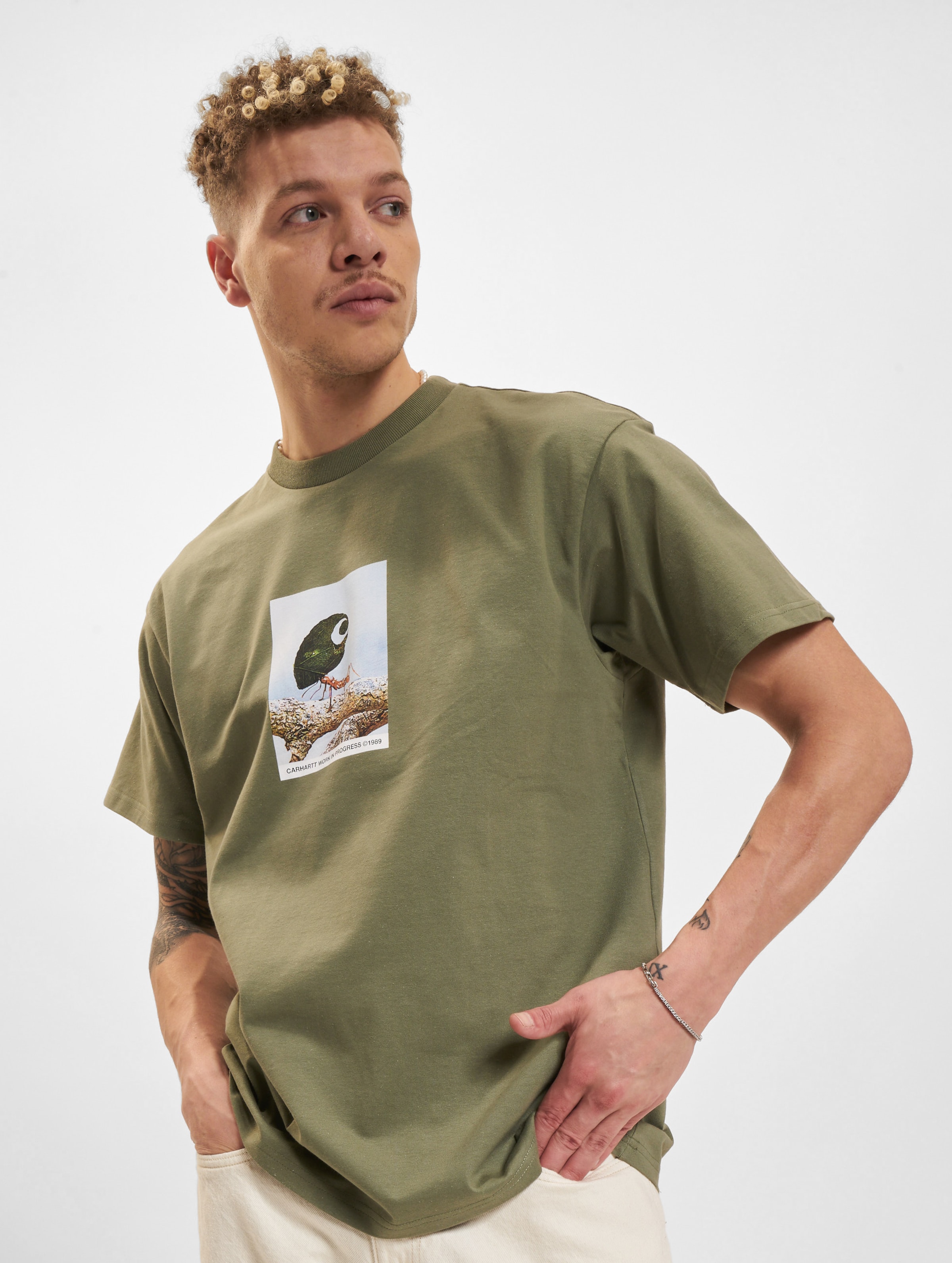 Carhartt WIP Antleaf T-Shirt Männer,Unisex op kleur groen, Maat XL