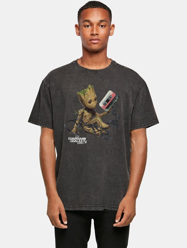 Guardians Of The Galaxy Vol2 - Groot Tape Acid Washed Oversized -0