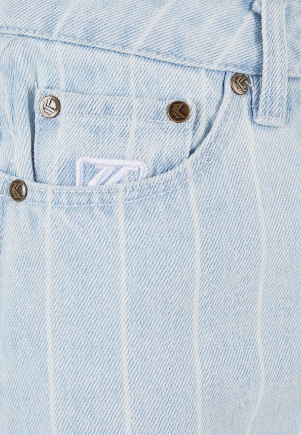 KW221-088-1 KK OG Pinstripe Slit Jeans-9