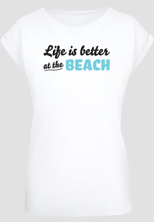 Ladies Summer - Life is better at the beach T-Shirt-2
