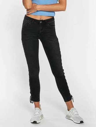 Urban Classics Lace up Denim Skinny Jeans
