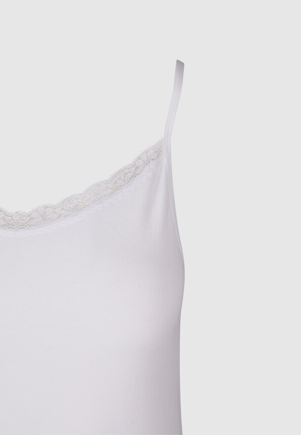 Ladies Basic Tank Top Cotton Lace 2-Pack-7