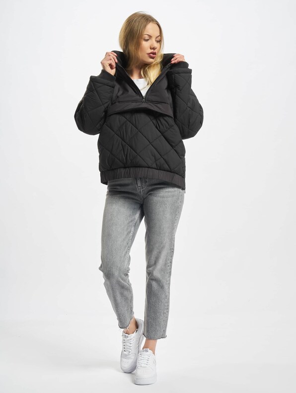 Ladies Oversized Diamond Quilted Pull Over-6