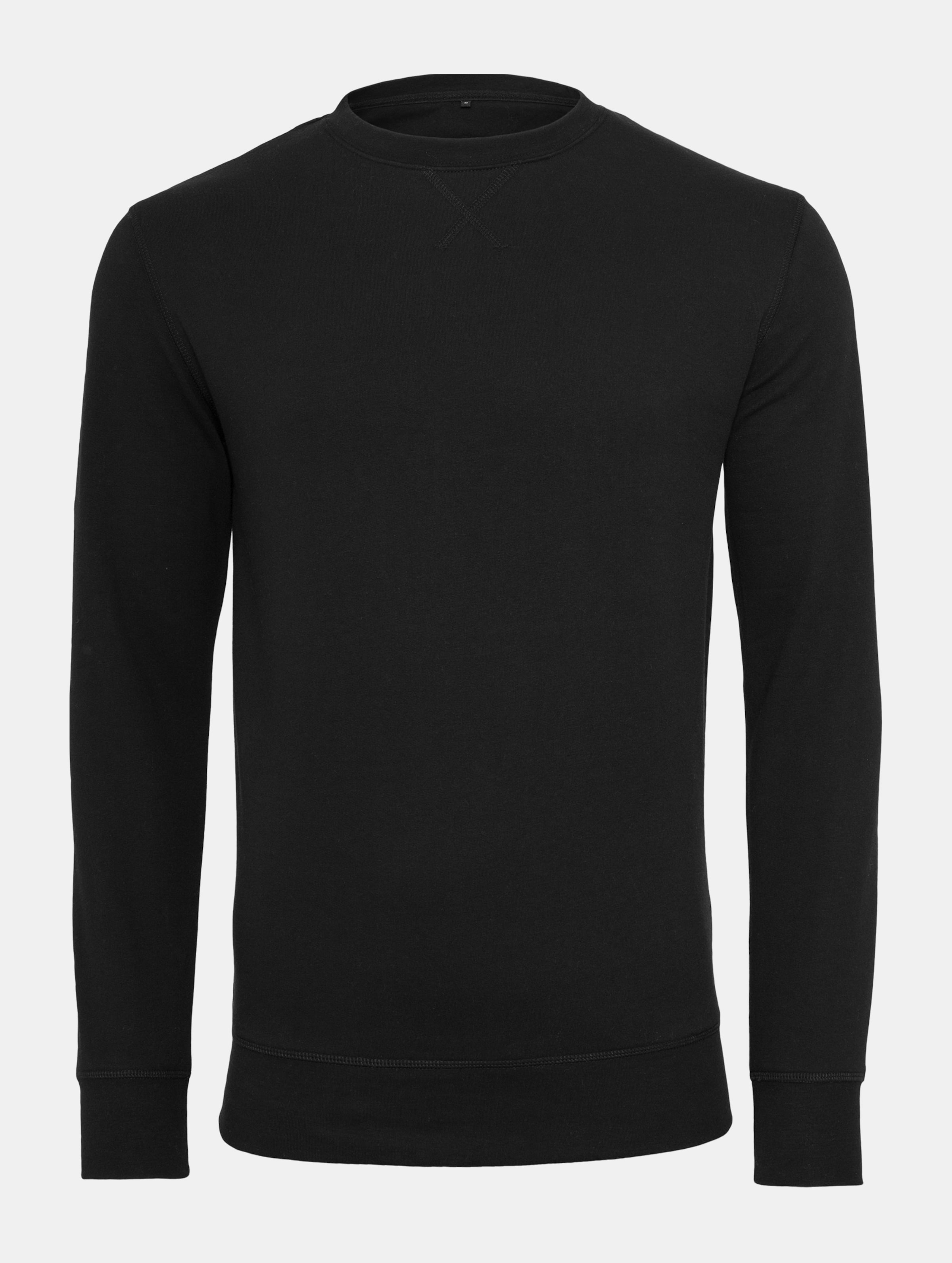 Merchcode Light Crew Sweatshirt Mannen op kleur zwart, Maat S