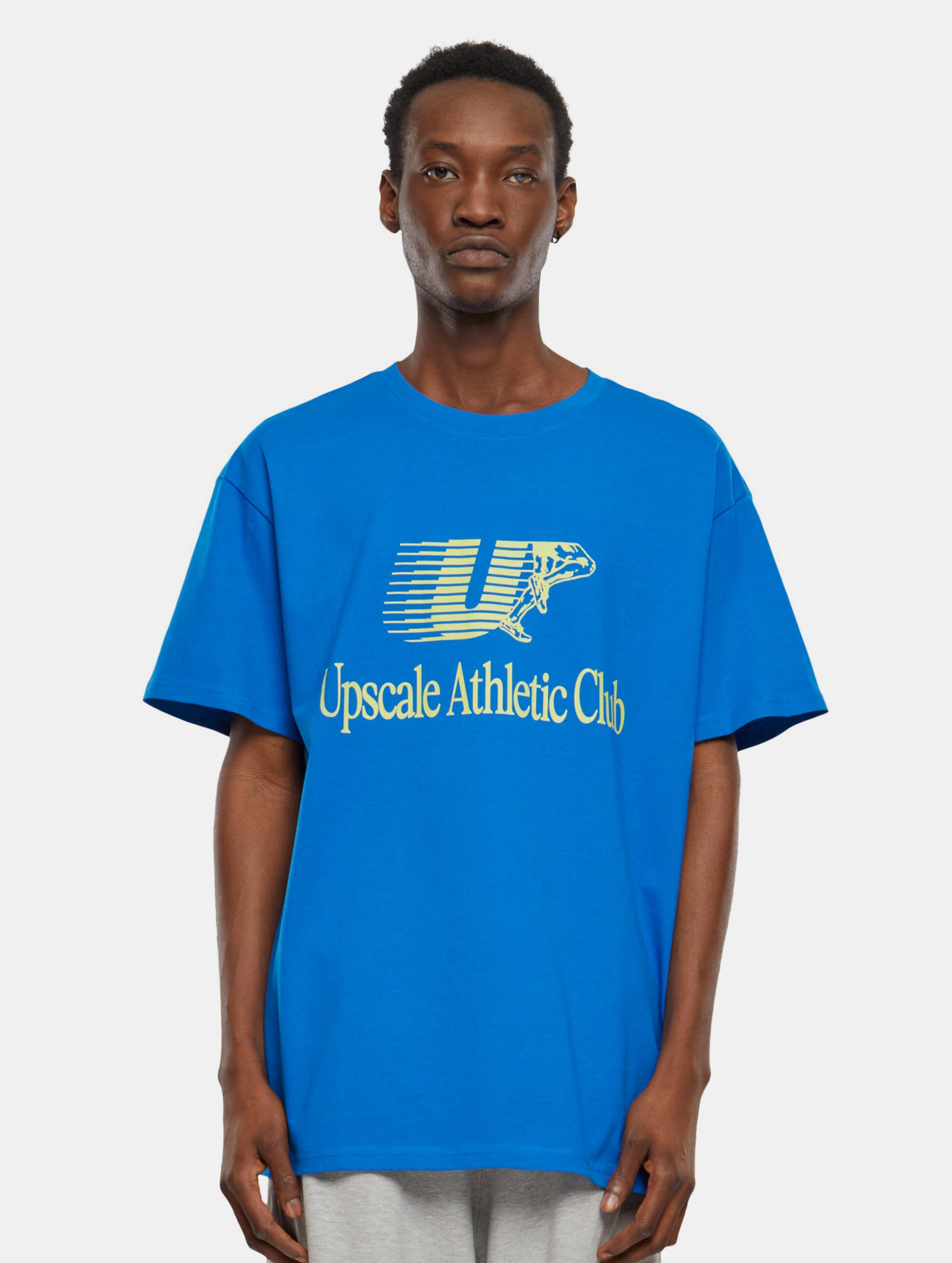 Mister Tee Upscale Athletic Club Heavy Oversize T-Shirts Männer,Unisex op kleur blauw, Maat XXL