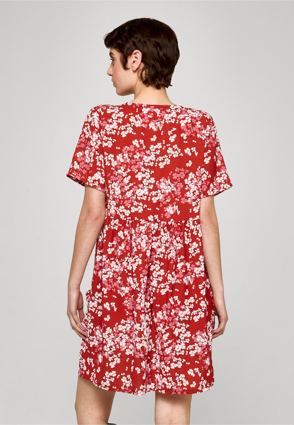 Tasche Knopfleiste Blumenprint-1