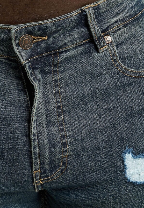 Denim Project Dpsync Denim Shorts Vintage Blue-3