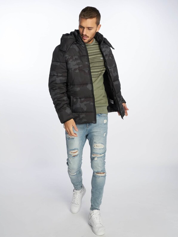 Urban Classics Hooded Camo Puffer Jackets-6