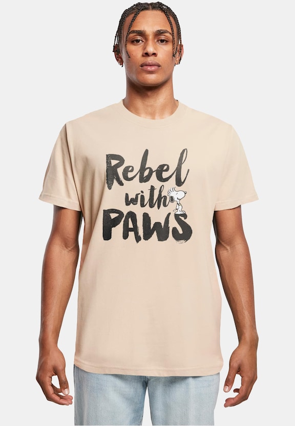 Peanuts - Rebel with paws T-Shirt Round Neck-0