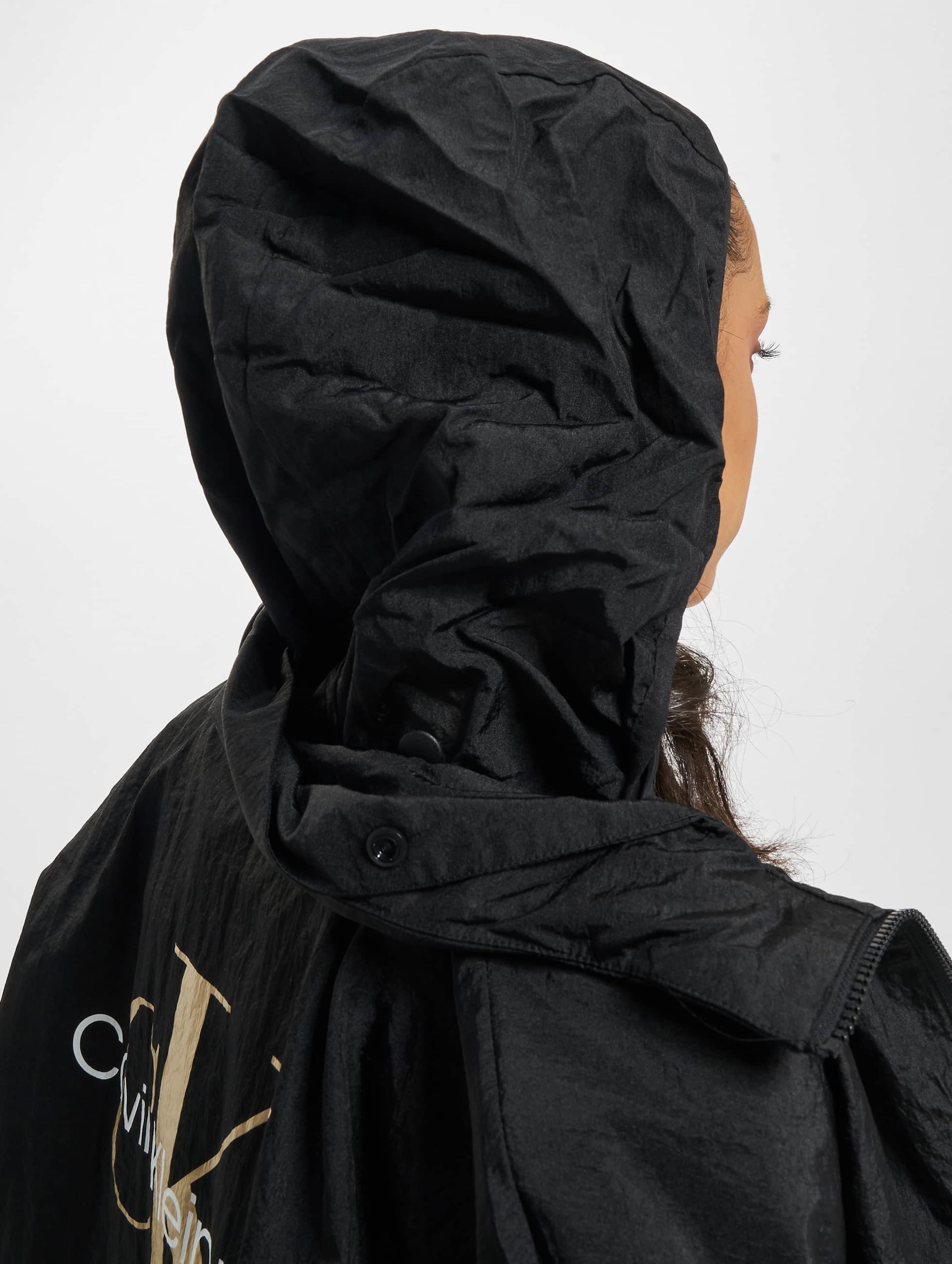 Calvin Klein Womens Black Sateen Ruched Bomber Jacket Coat Sz Large L  7144-1 | eBay